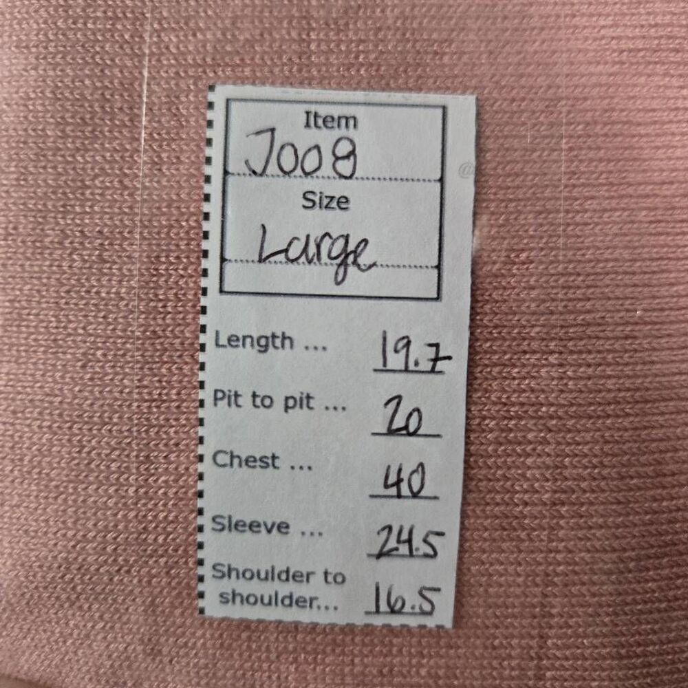H&M Old Rose Pink Fine-Knit Cardigan | Button Front | Large (J008) - Picture 12 of 12